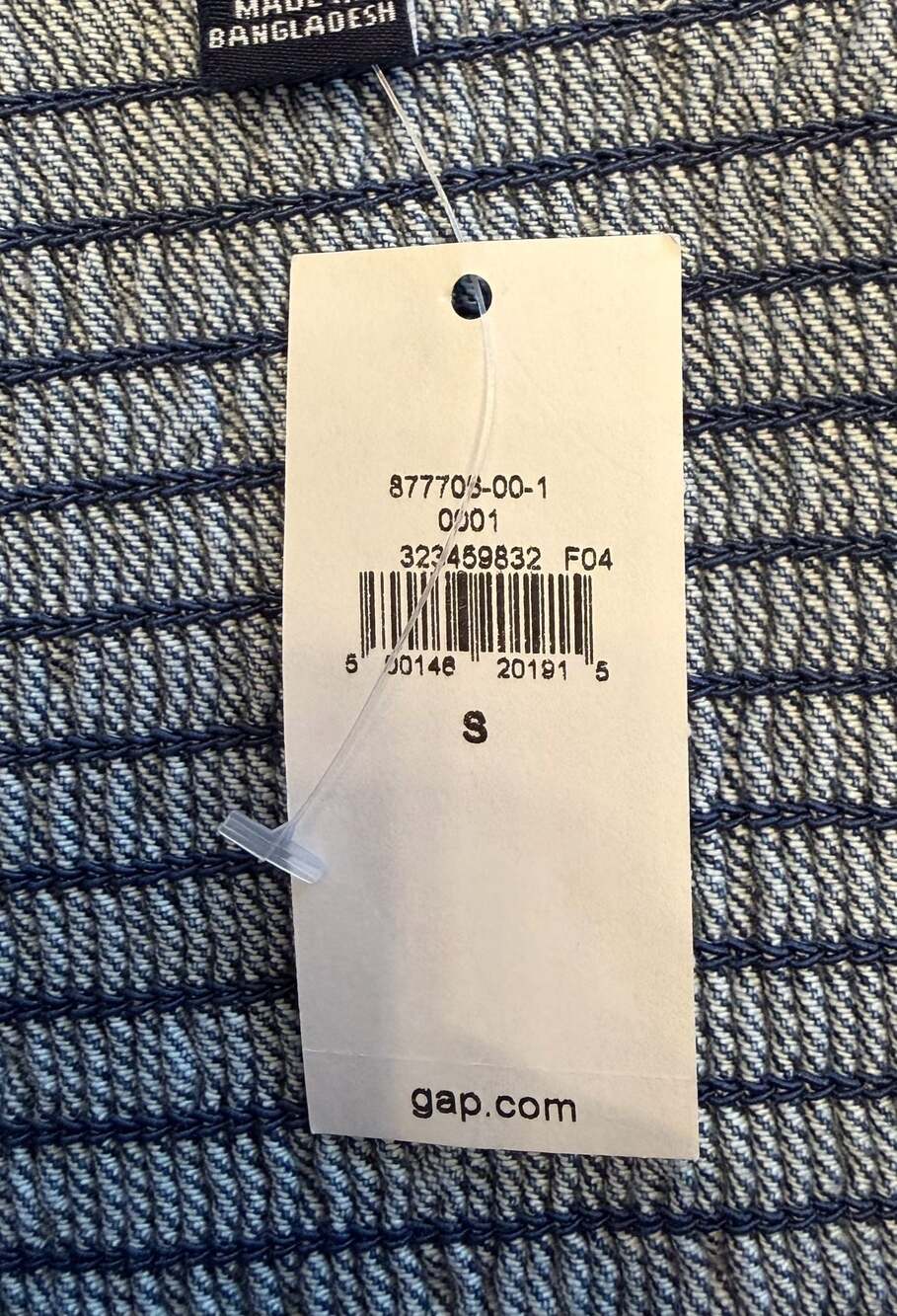 NWT Gap Denim Scoop Neck Maxi Dress Small Medium Wash Fit & Flare - Picture 5 of 12